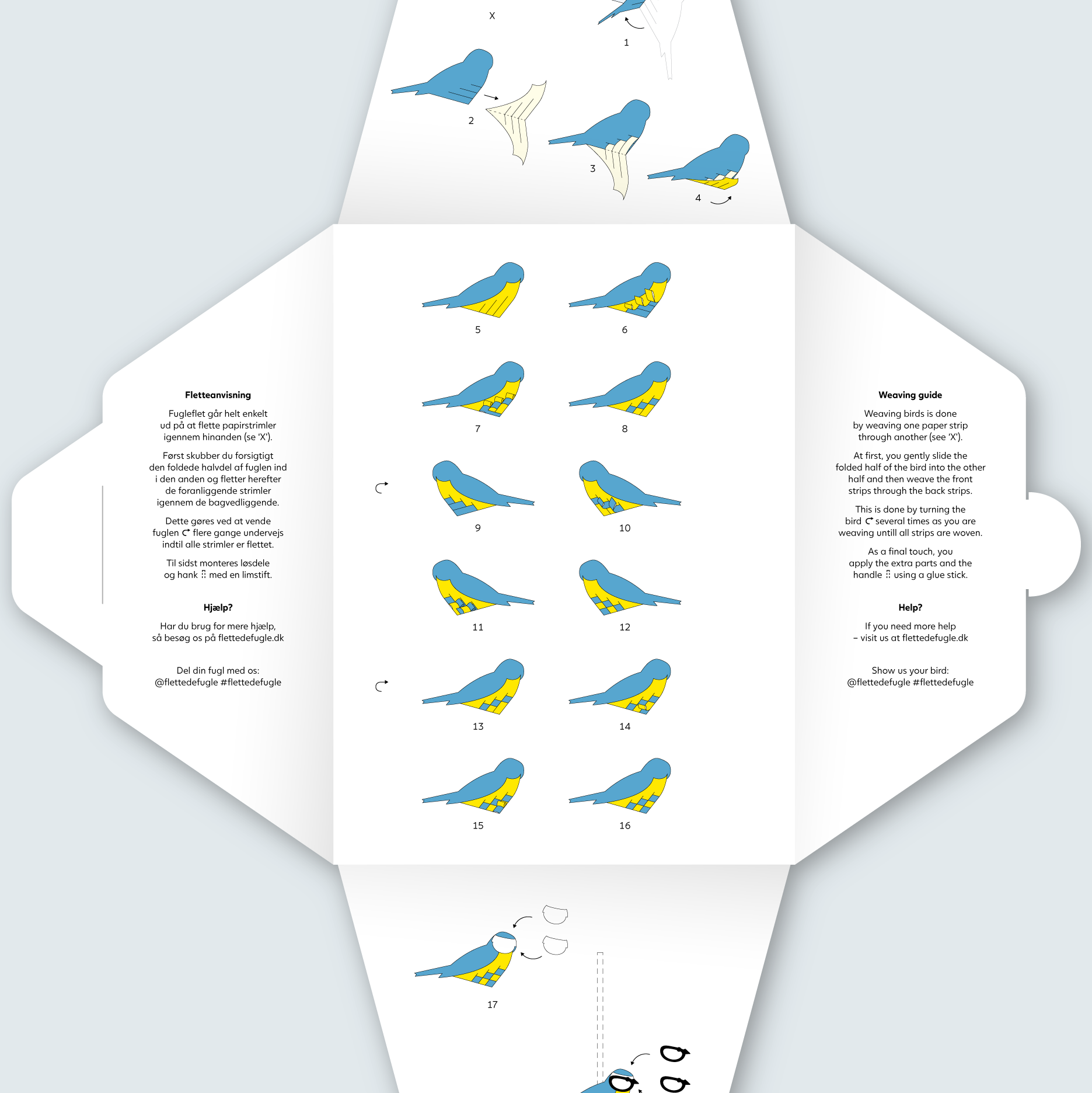 Blåmejse - Flettede Fugle