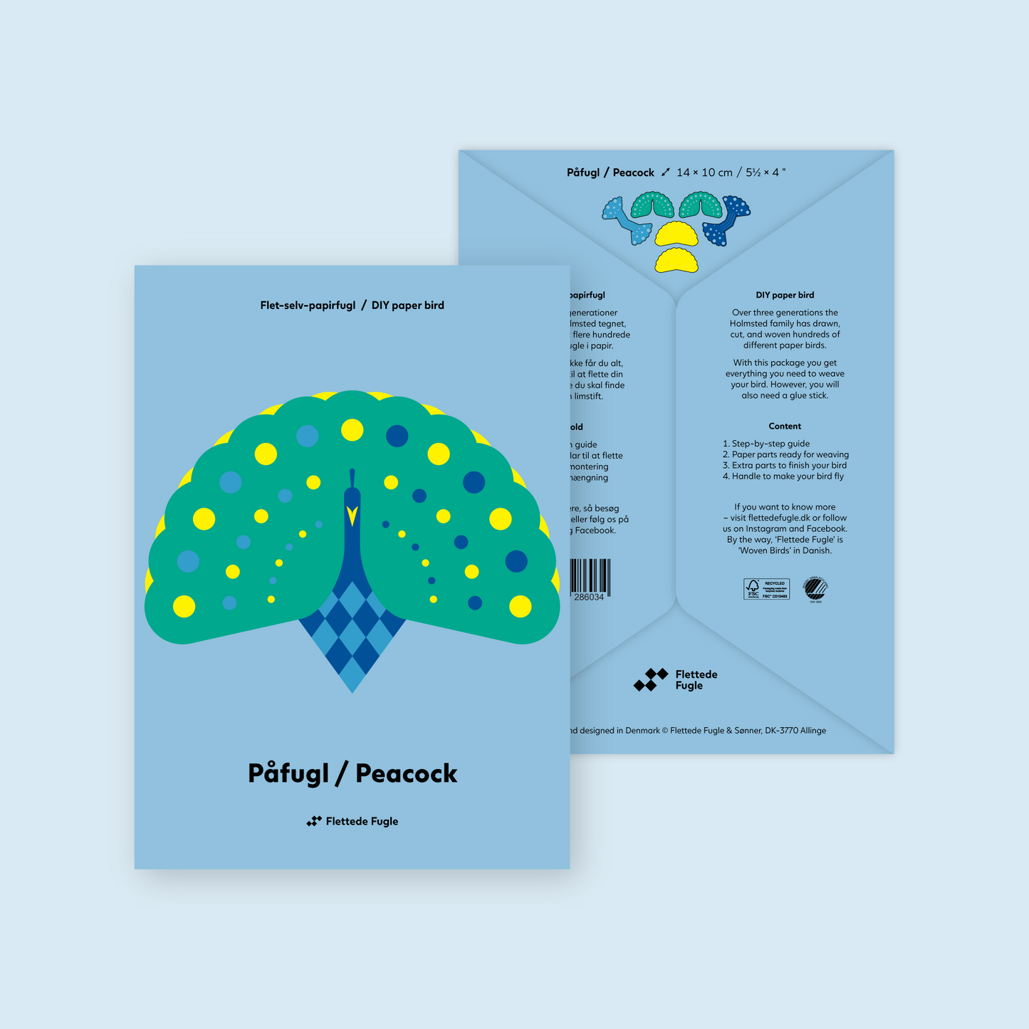 Påfugl - Flettede Fugle