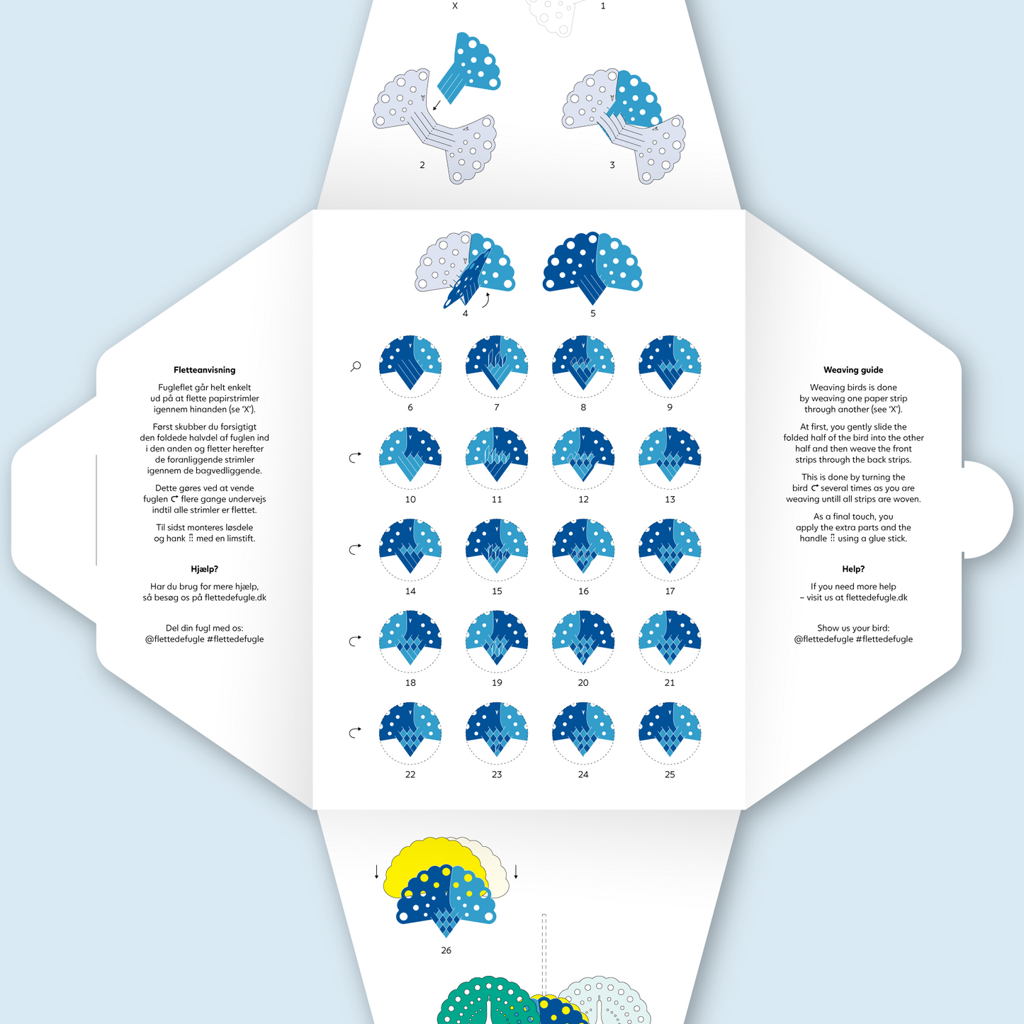 Påfugl - Flettede Fugle