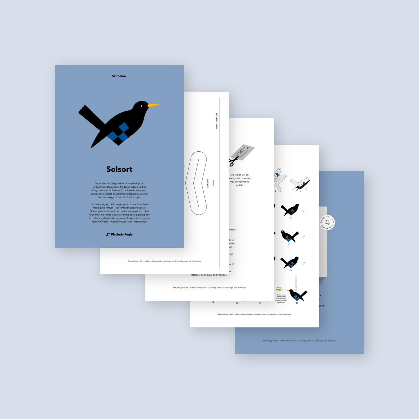 Skabeloner - Flettede Fugle